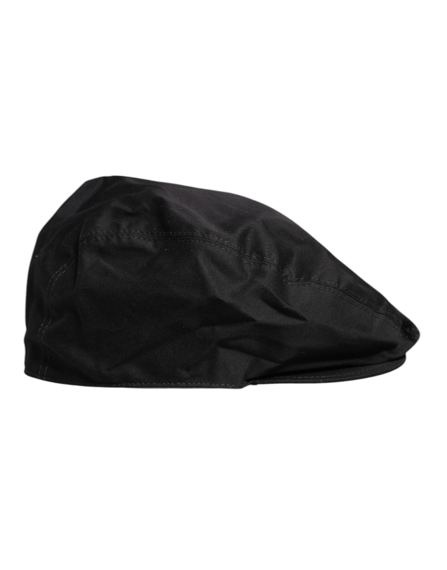 Black Cotton Newsboy Capello Cabbie Hat