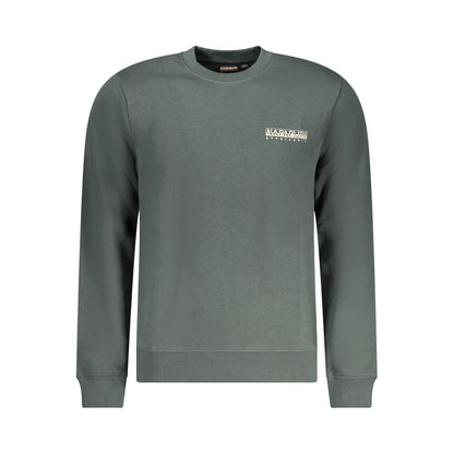Green Cotton Men Sweater