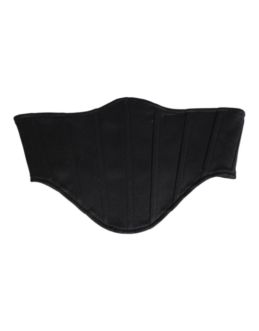 Black Cotton Waist Tuxedo Belt Cummerbund