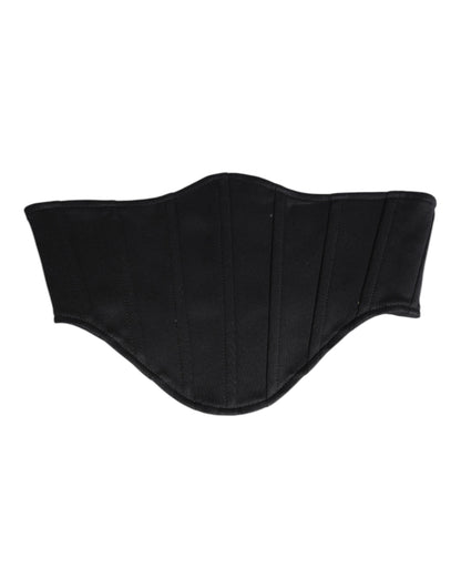Black Cotton Waist Tuxedo Belt Cummerbund