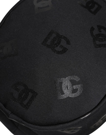 Black DG Monogram Polyester Jacquard Bucket Hat
