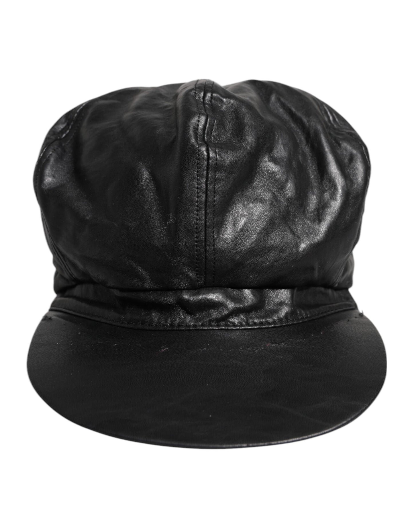 Black Calf Newsboy Capello Cabbie Hat