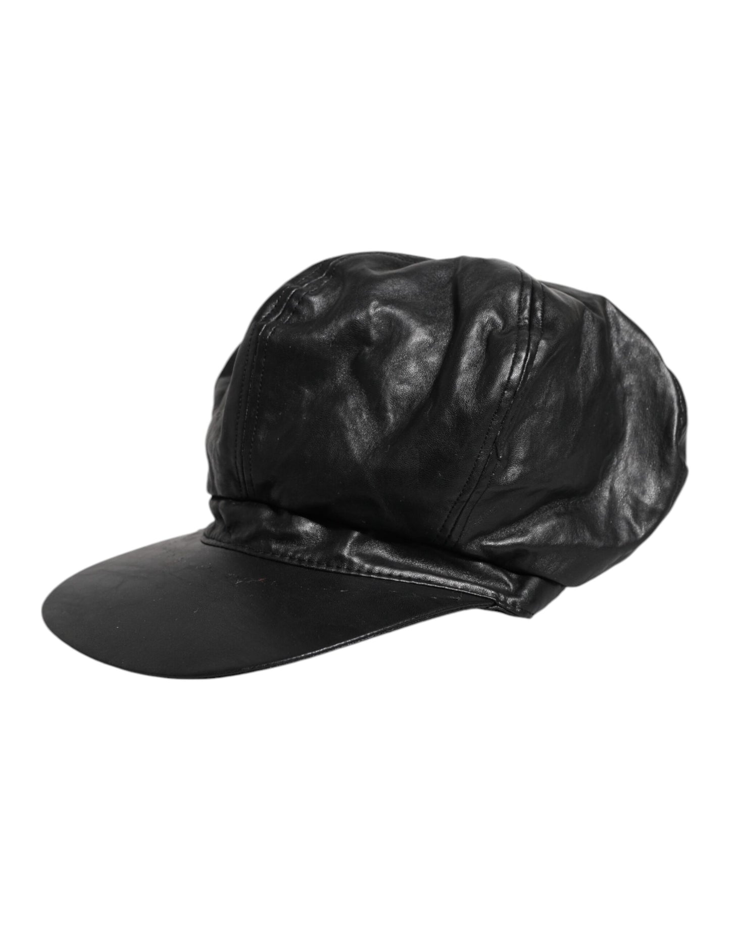 Black Calf Newsboy Capello Cabbie Hat