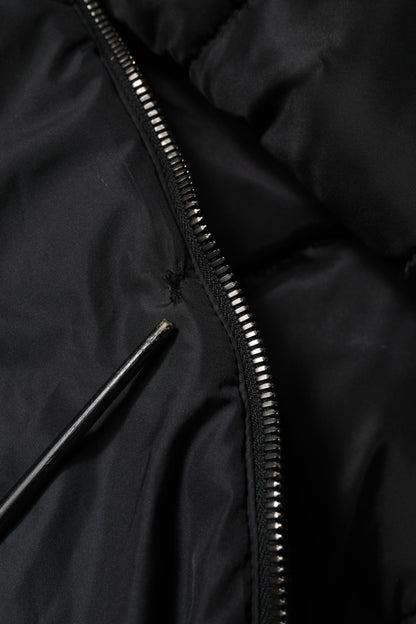Black Hooded Parka Coat Winter Jacket