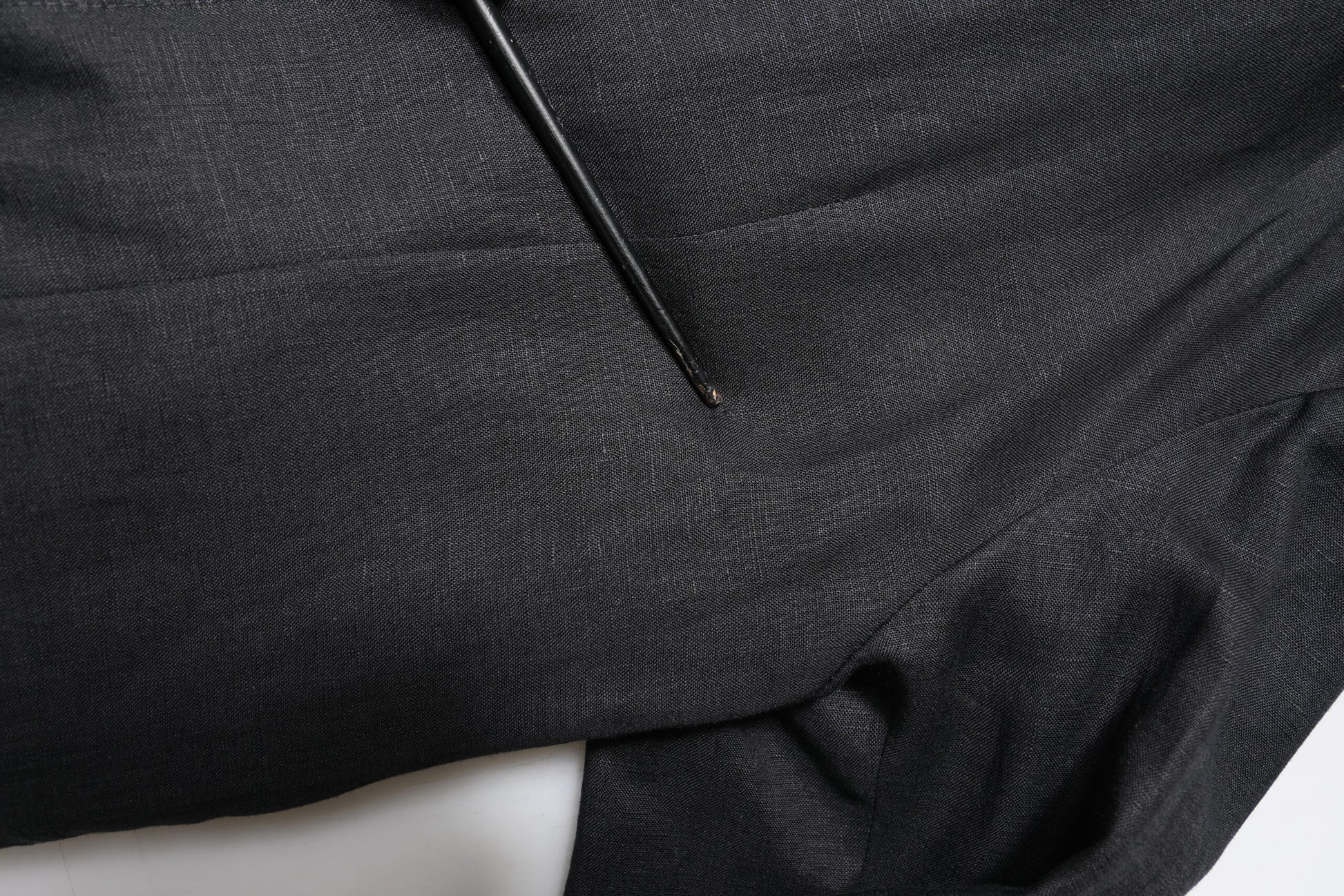 Black Linen Single Breasted Men Coat Blazer