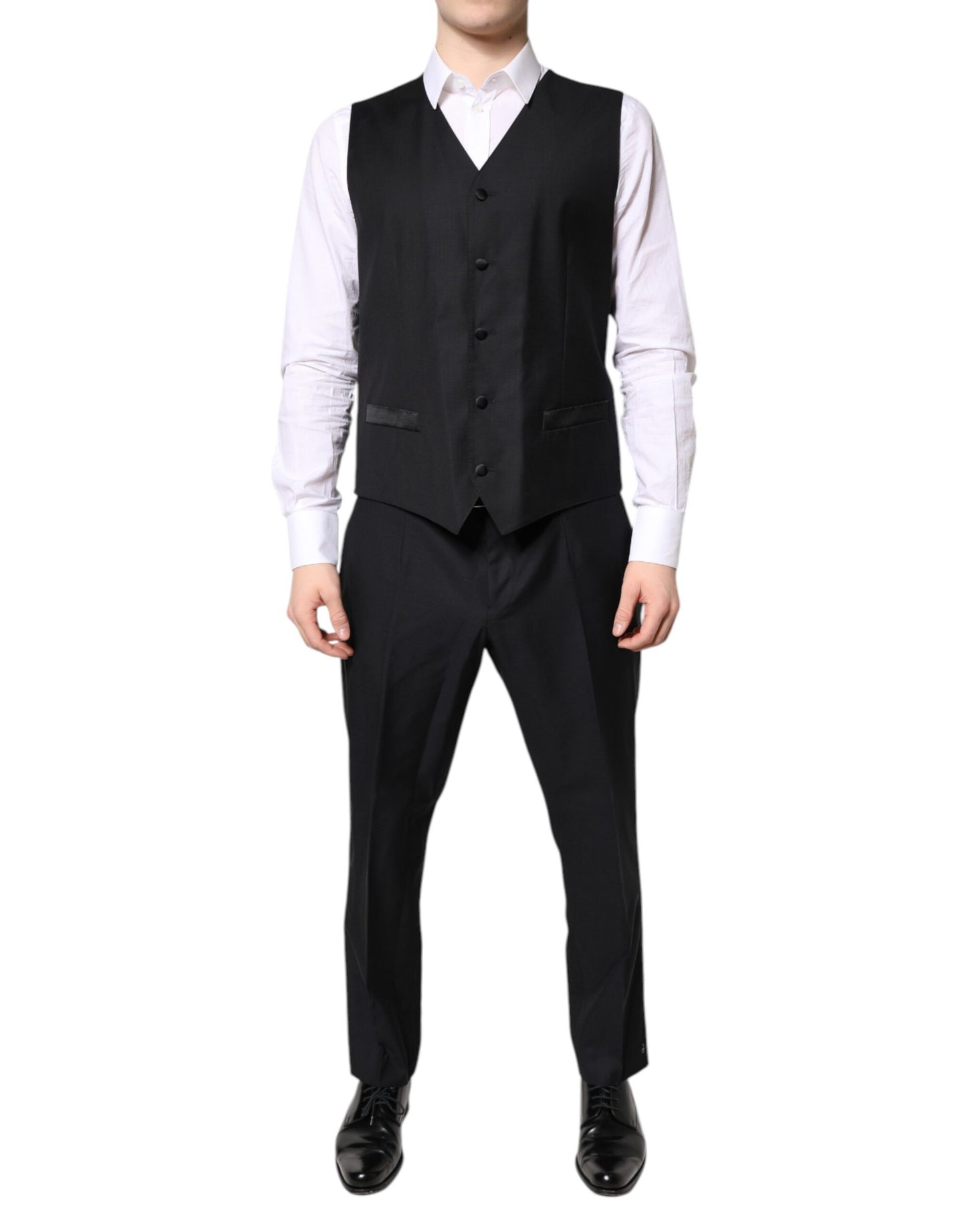 Black Double Breasted Formal 3 Piece Suit