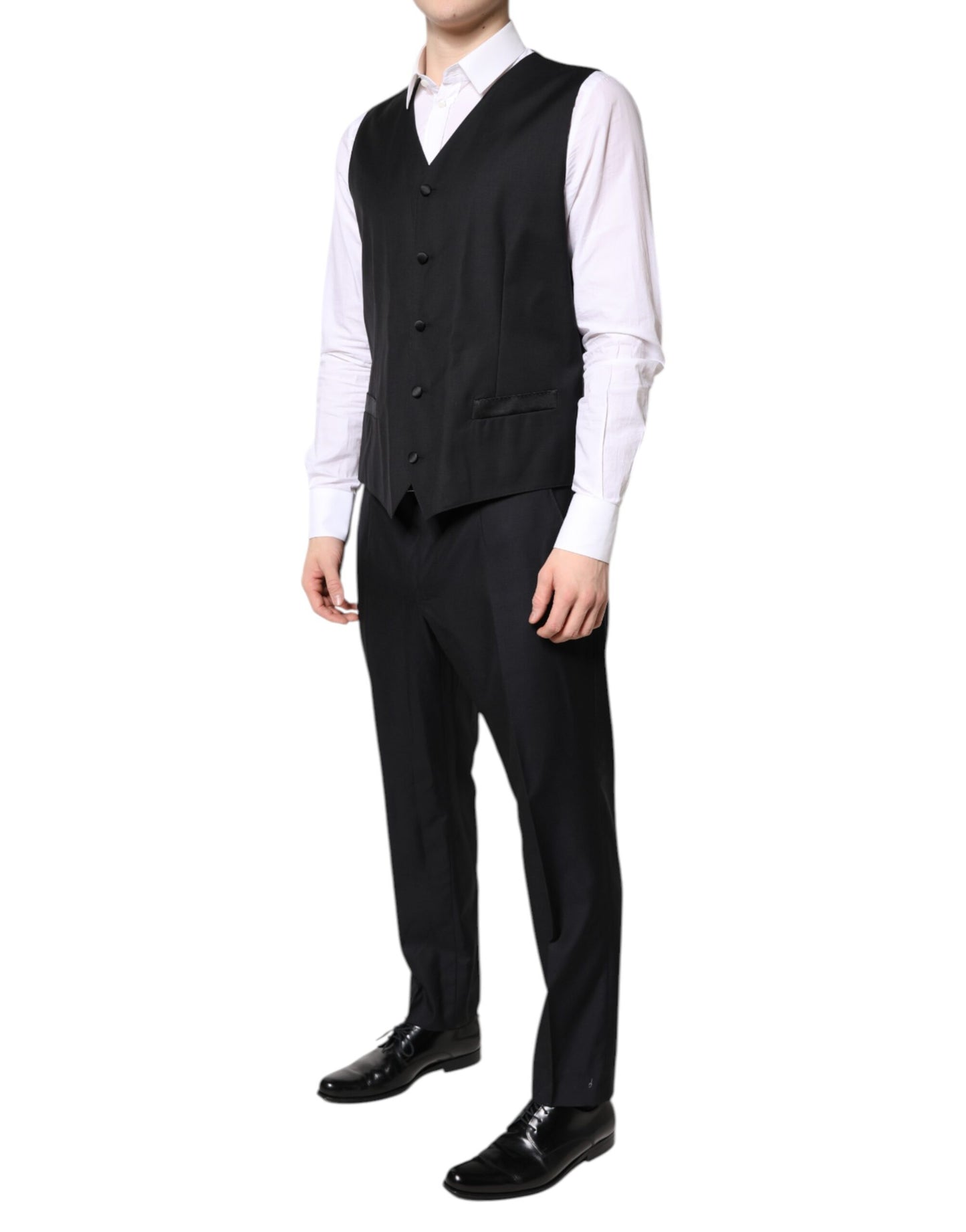 Black Double Breasted Formal 3 Piece Suit