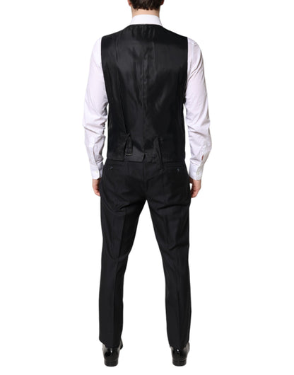 Black Double Breasted Formal 3 Piece Suit
