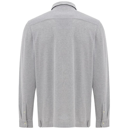 Gray Cotton Dress Shirt