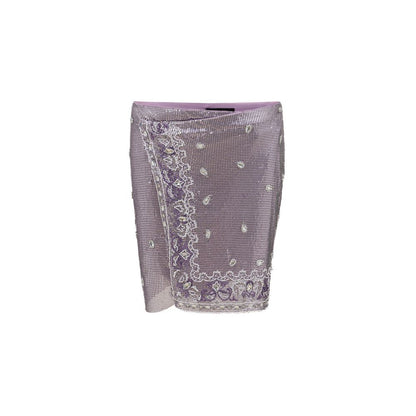 Purple Metal Mini Skirt