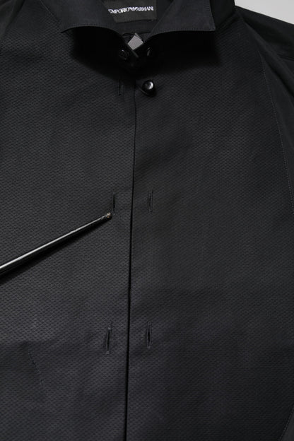 Black Cotton Long Sleeves Formal Dress Shirt