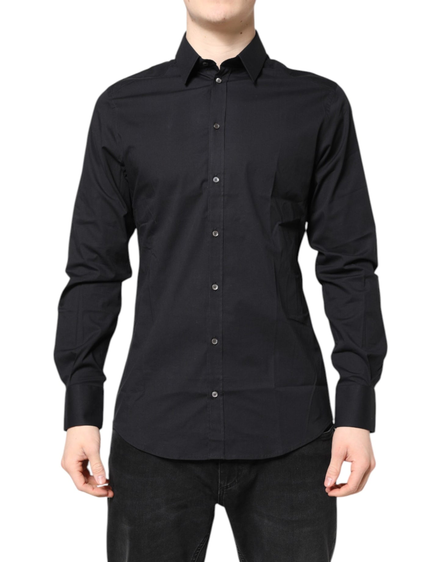 Black GOLD Cotton Long Sleeves Dress Shirt
