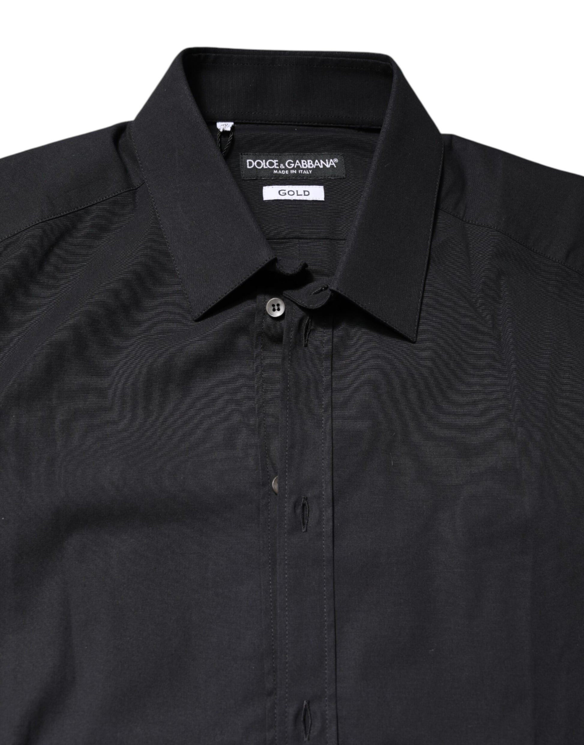 Black GOLD Cotton Long Sleeves Dress Shirt