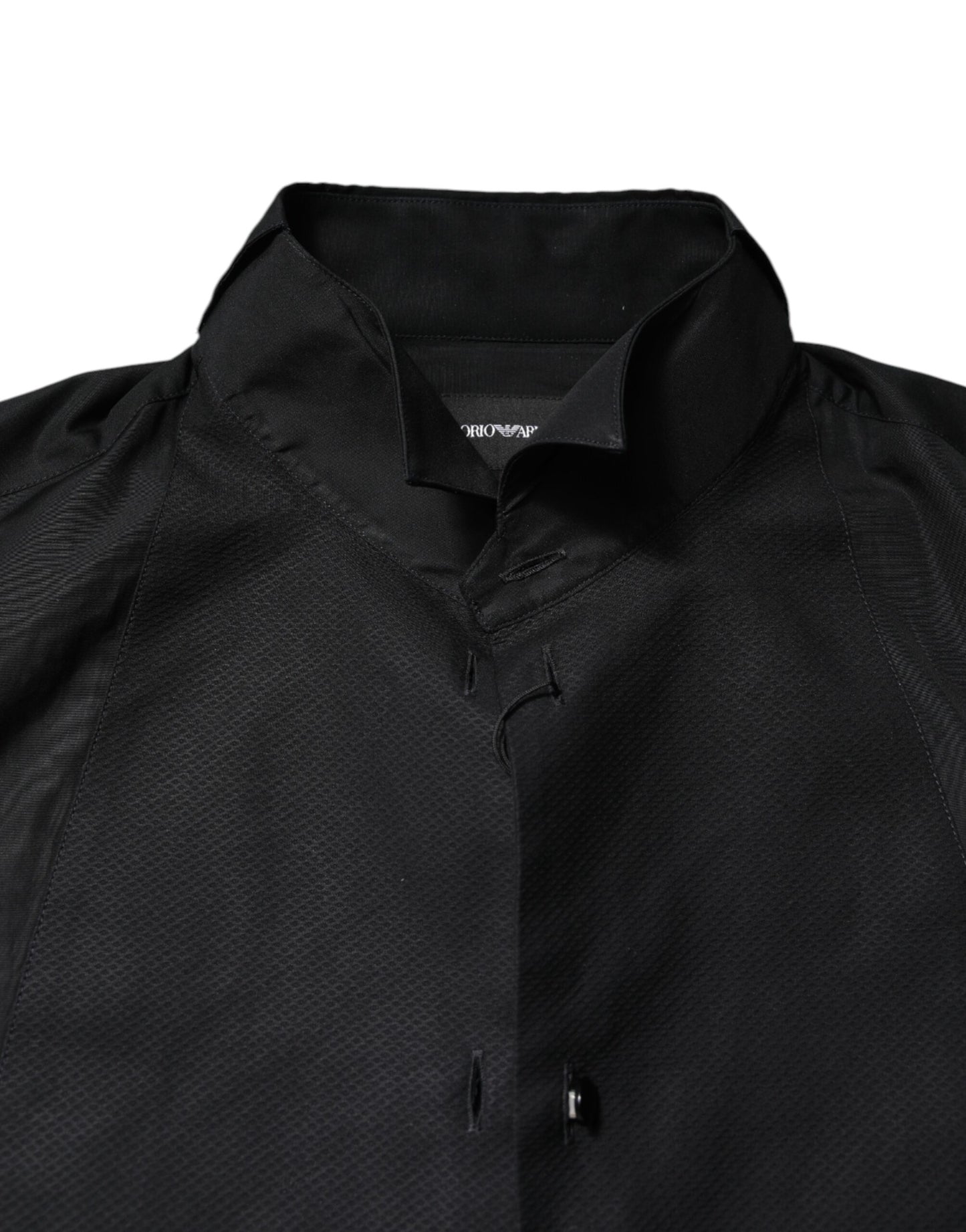Black Cotton Long Sleeves Men Formal Dress Shirt