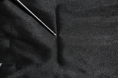 Black Logo Knitted Crewneck Pullover Sweater