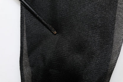 Black Logo Knitted Crewneck Pullover Sweater