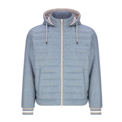 Blue Silk Men Jacket