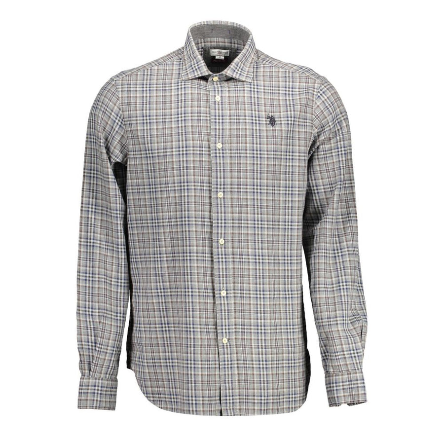 Brown Cotton Men Shirt