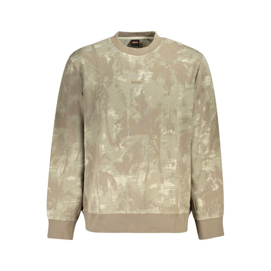 Brown Cotton Men Sweater