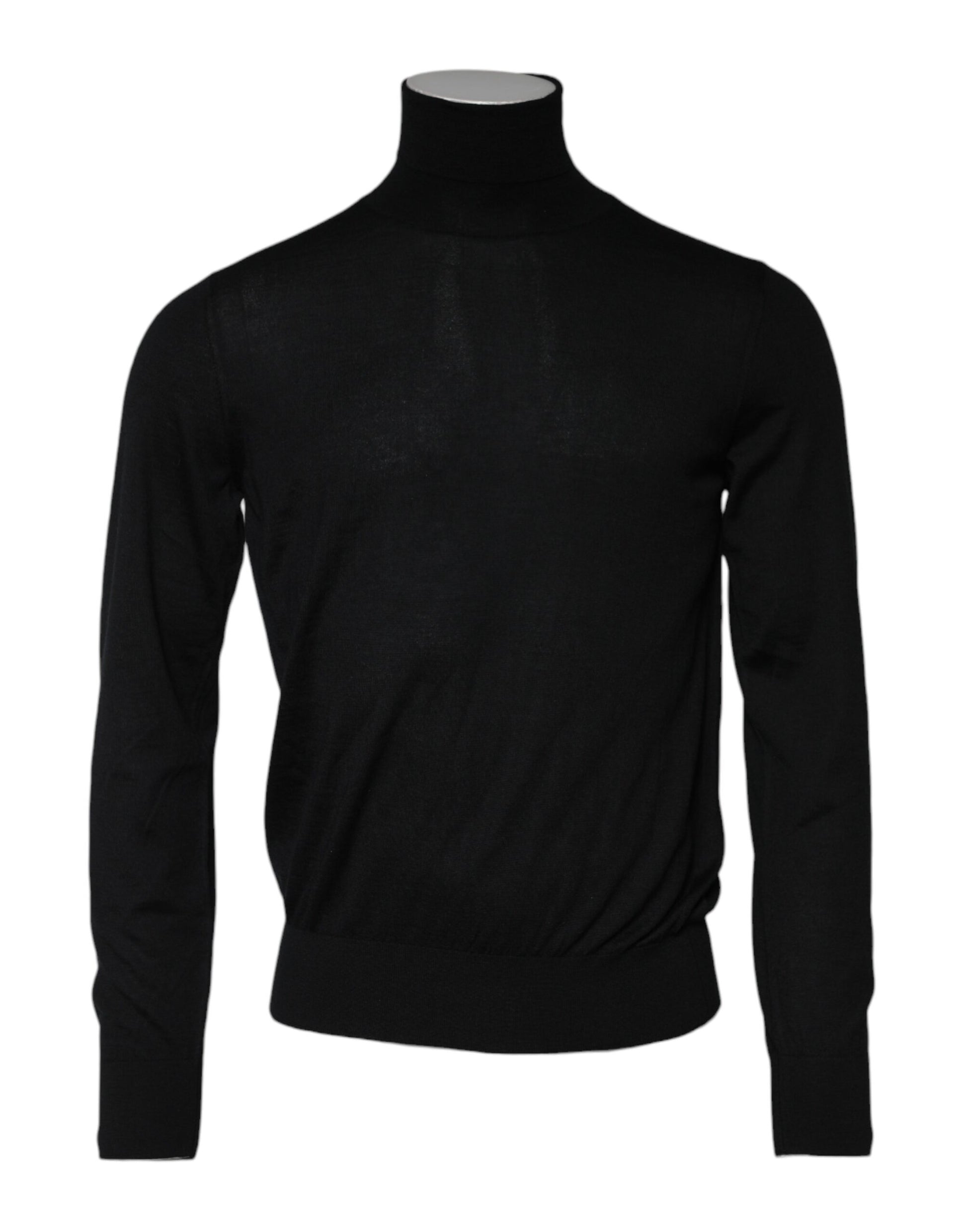 Black Cashmere Knitted Men Pullover Sweater