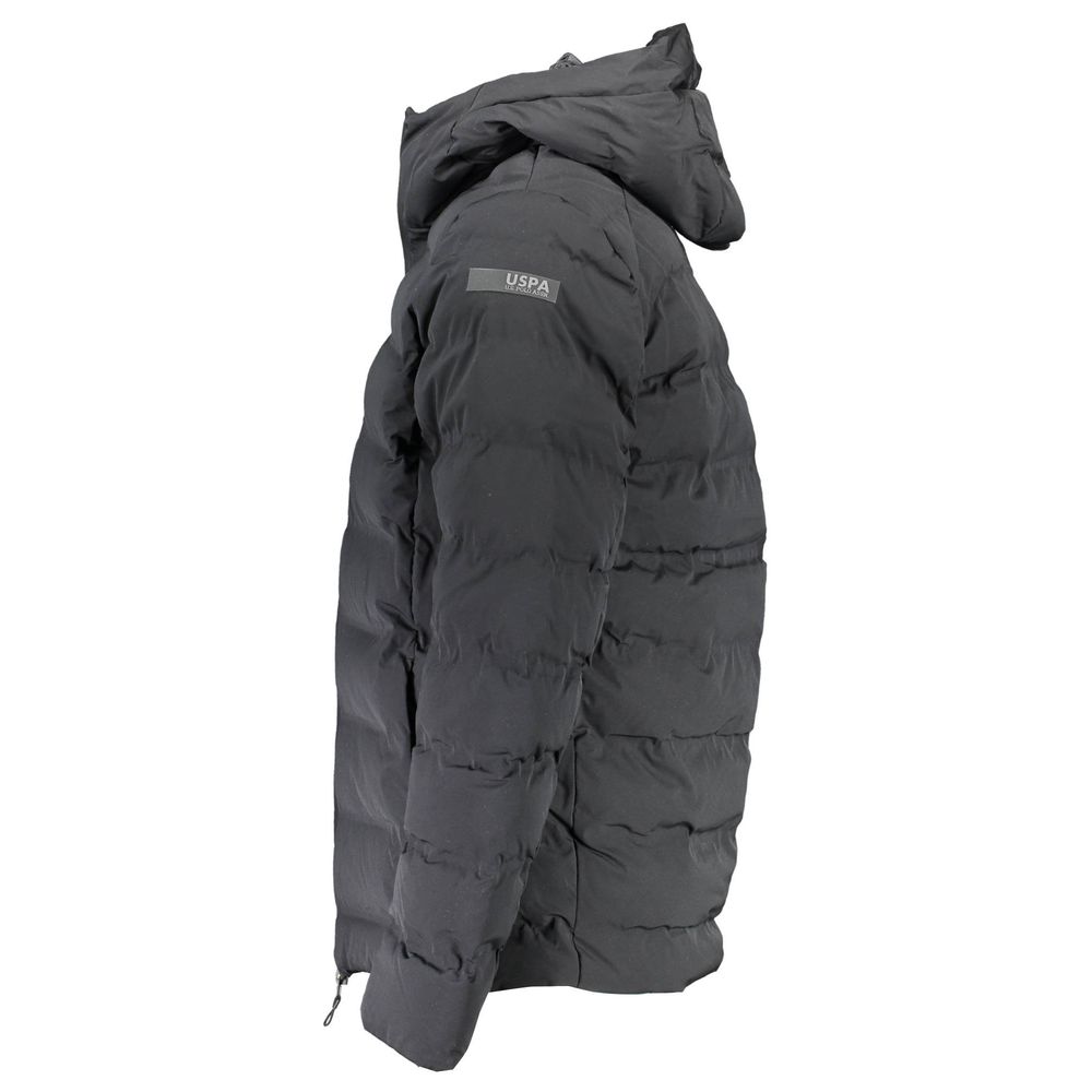 Black Elastane Jackets & Coat