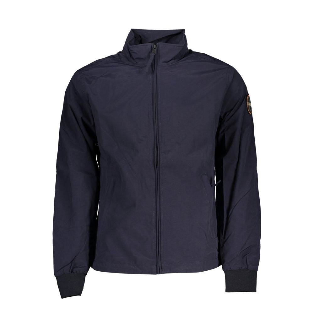 Blue Polyester Men's Jacket