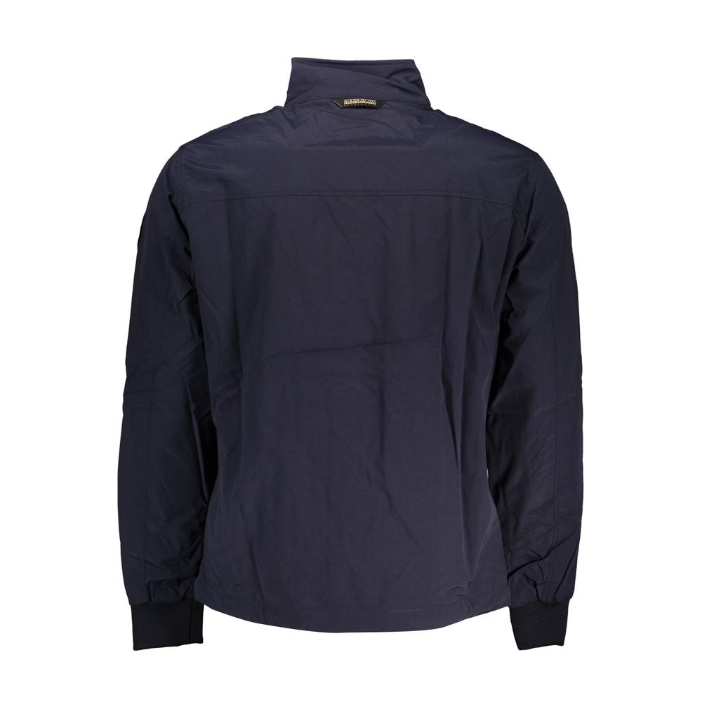 Blue Polyester Men's Jacket