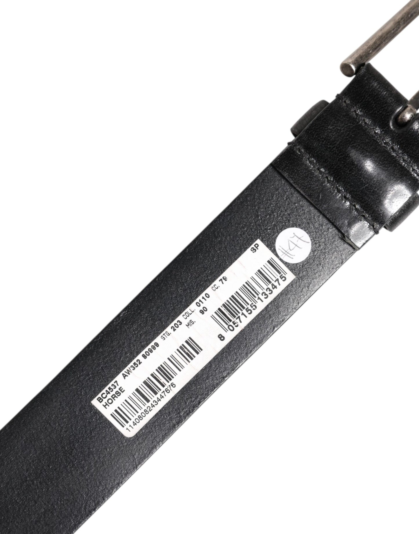 Black Classic Leather Metal Buckle Belt