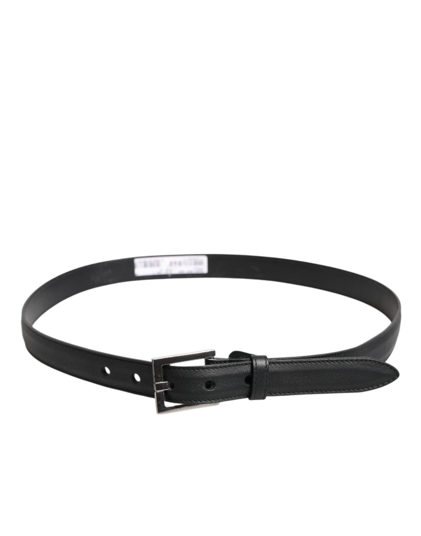 Black Classic Calfskin Leather Buckle Belt
