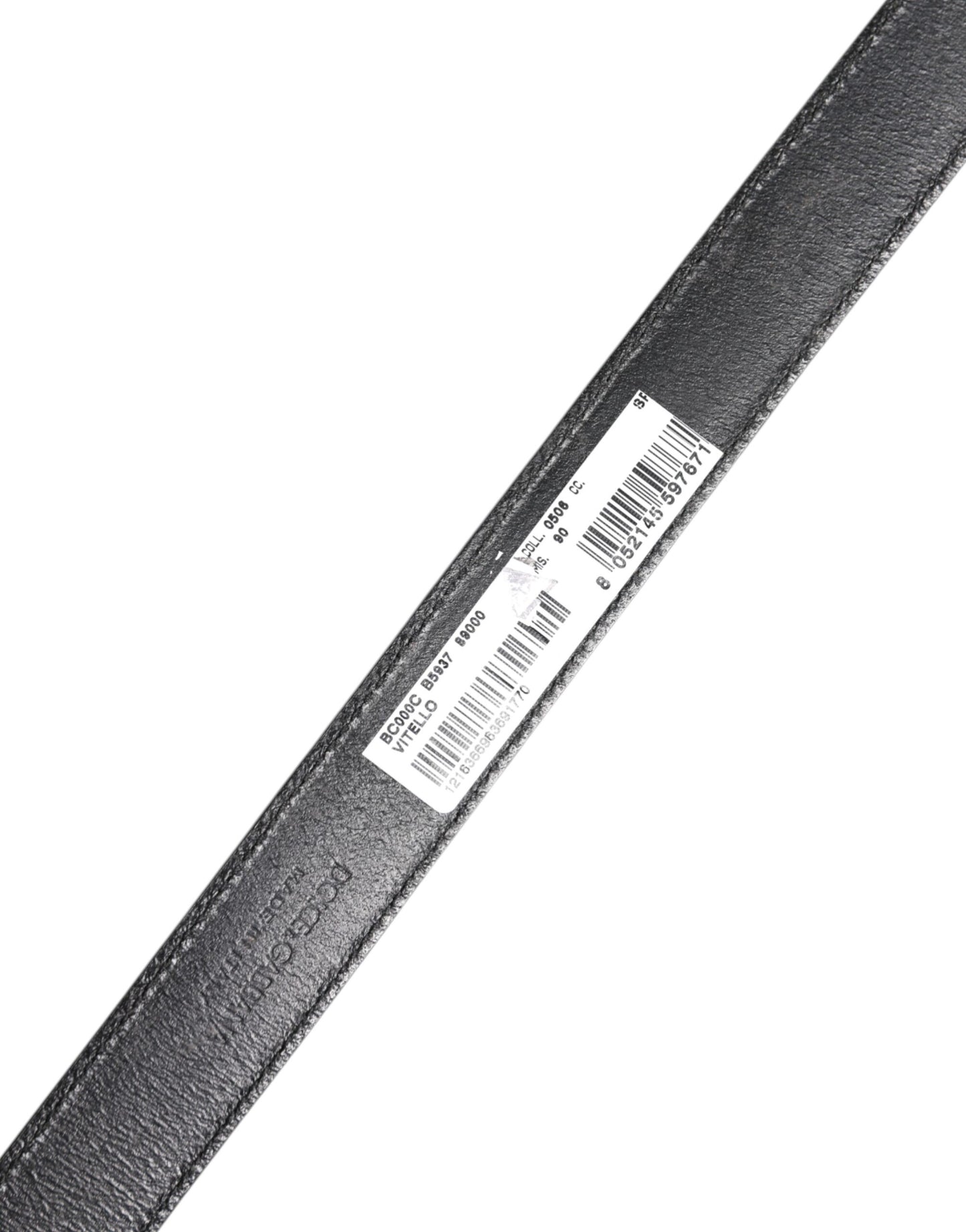 Black Classic Calfskin Leather Buckle Belt