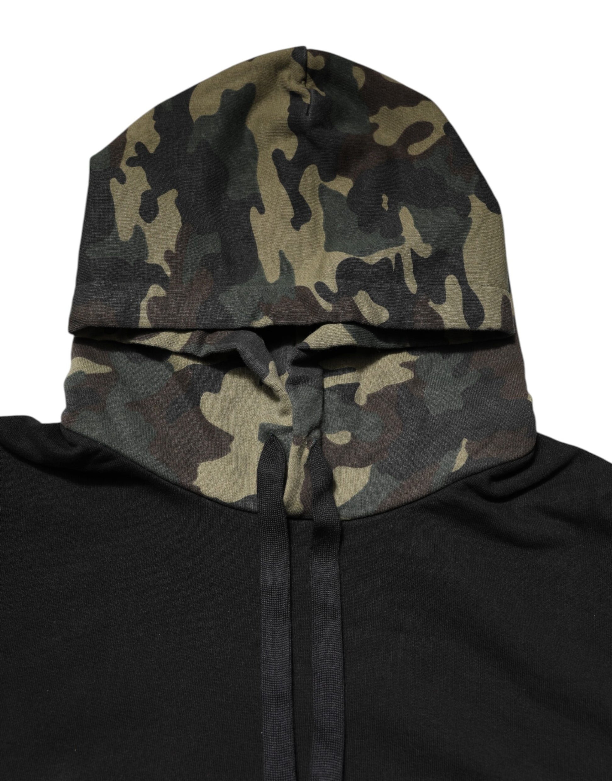 Black Camouflage Hooded Sweatshirt Sweater