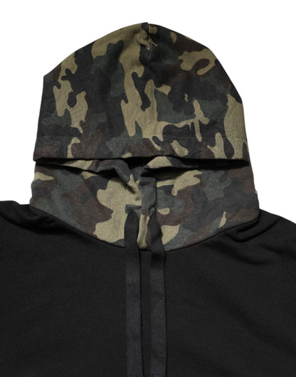 Black Camouflage Hooded Sweatshirt Sweater