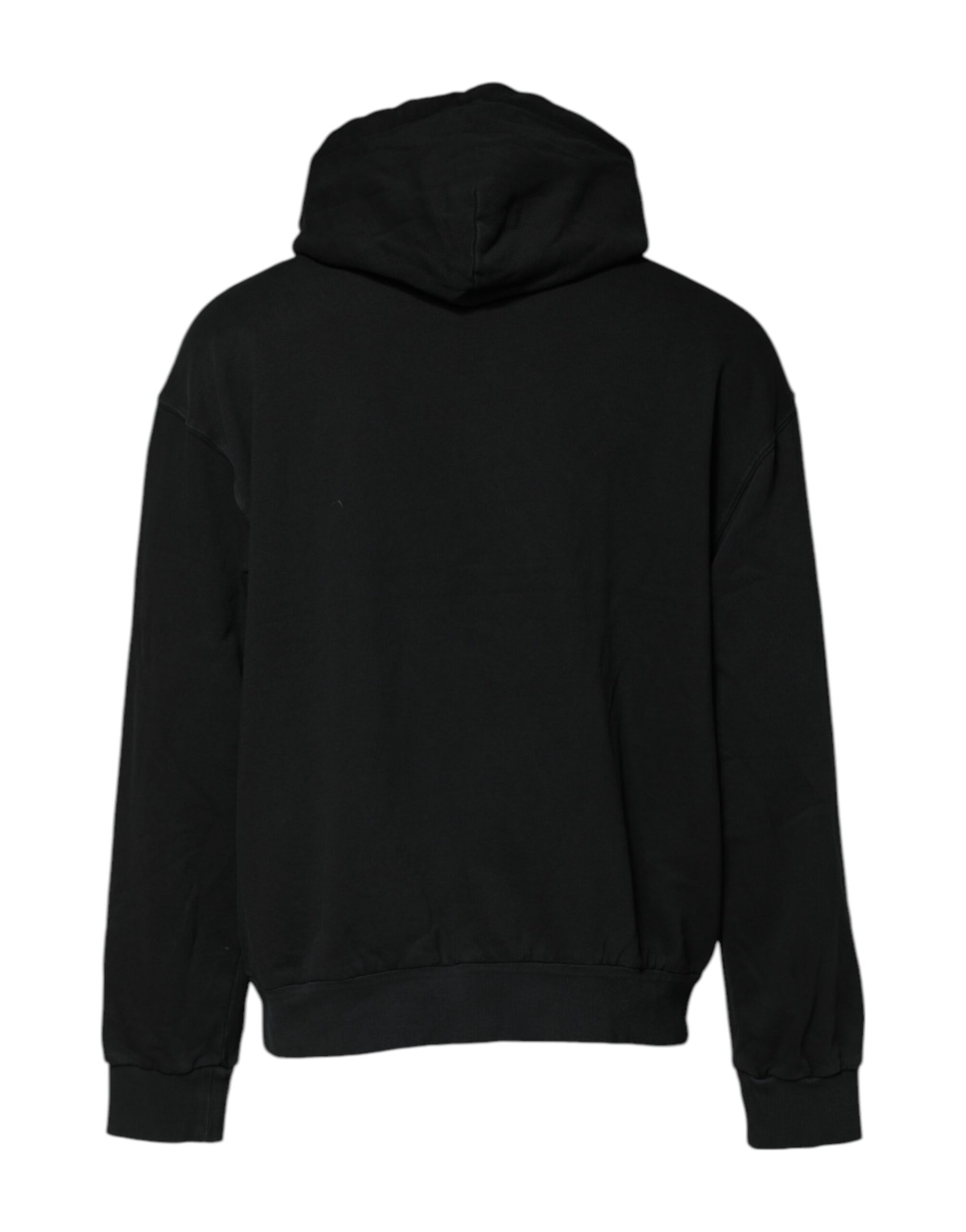 Black Logo Full Zip Hooded Men Sweatshirt Sweater