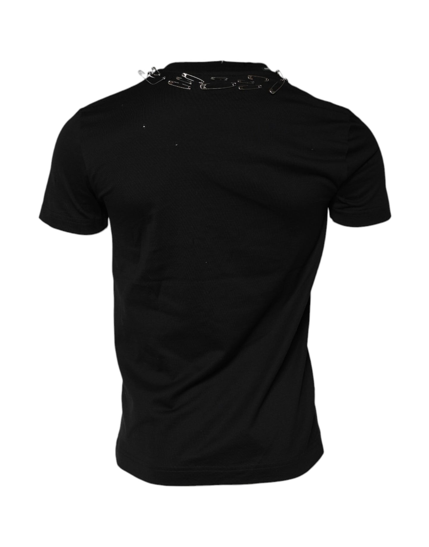 Black Logo Embellish Short Sleeves T-shirt