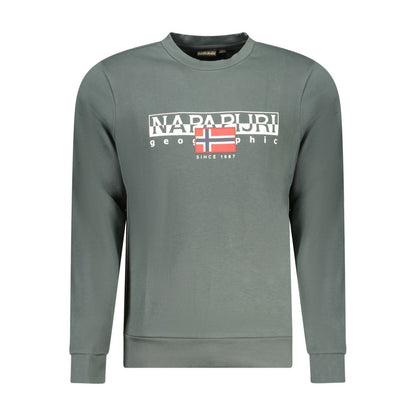 Green Cotton Men Sweater