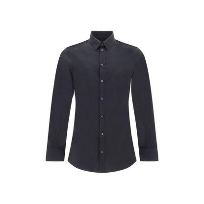 Black Elastane Dress Shirt