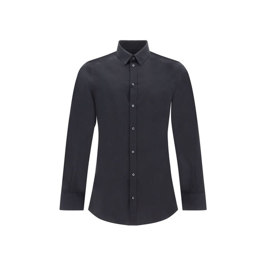 Black Elastane Dress Shirt