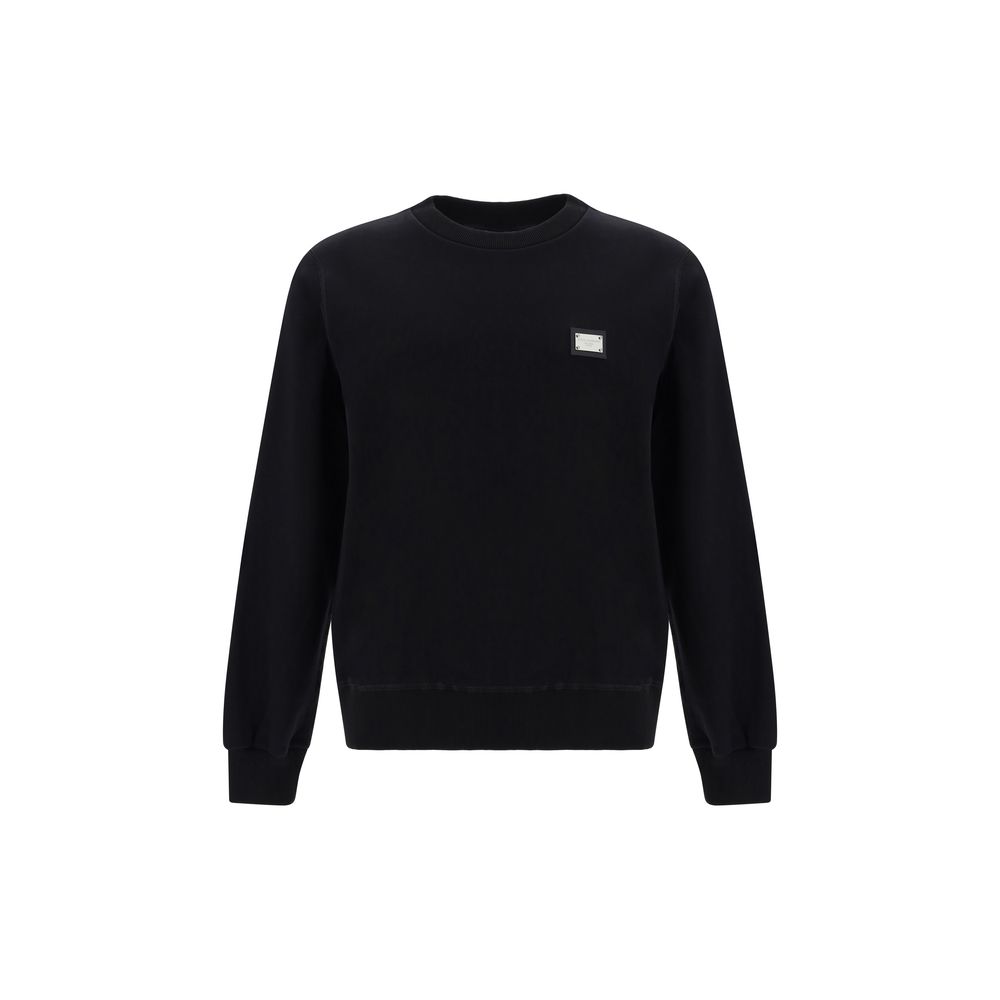 Black Cotton Sweatshirt