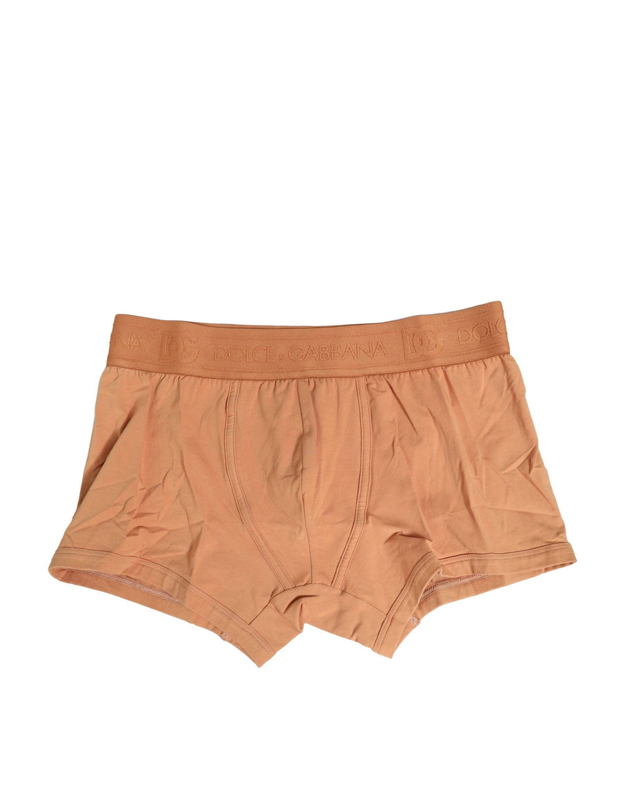 Brown Cotton Stretch Regular Boxer Underwear