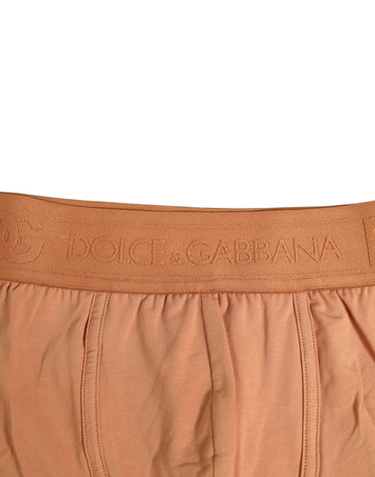 Brown Cotton Stretch Regular Boxer Underwear