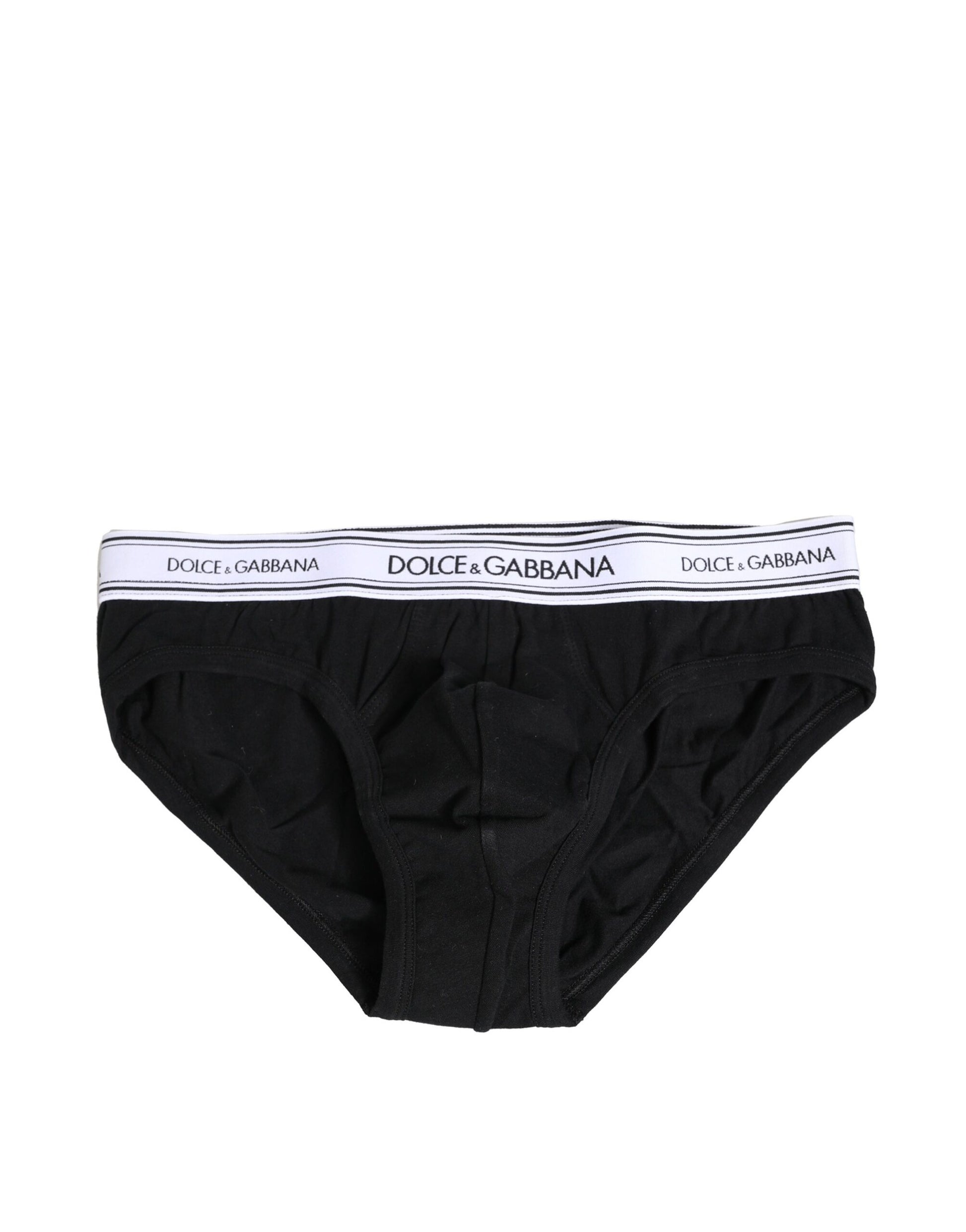 Black Cotton Stretch Regular Brief Underwear