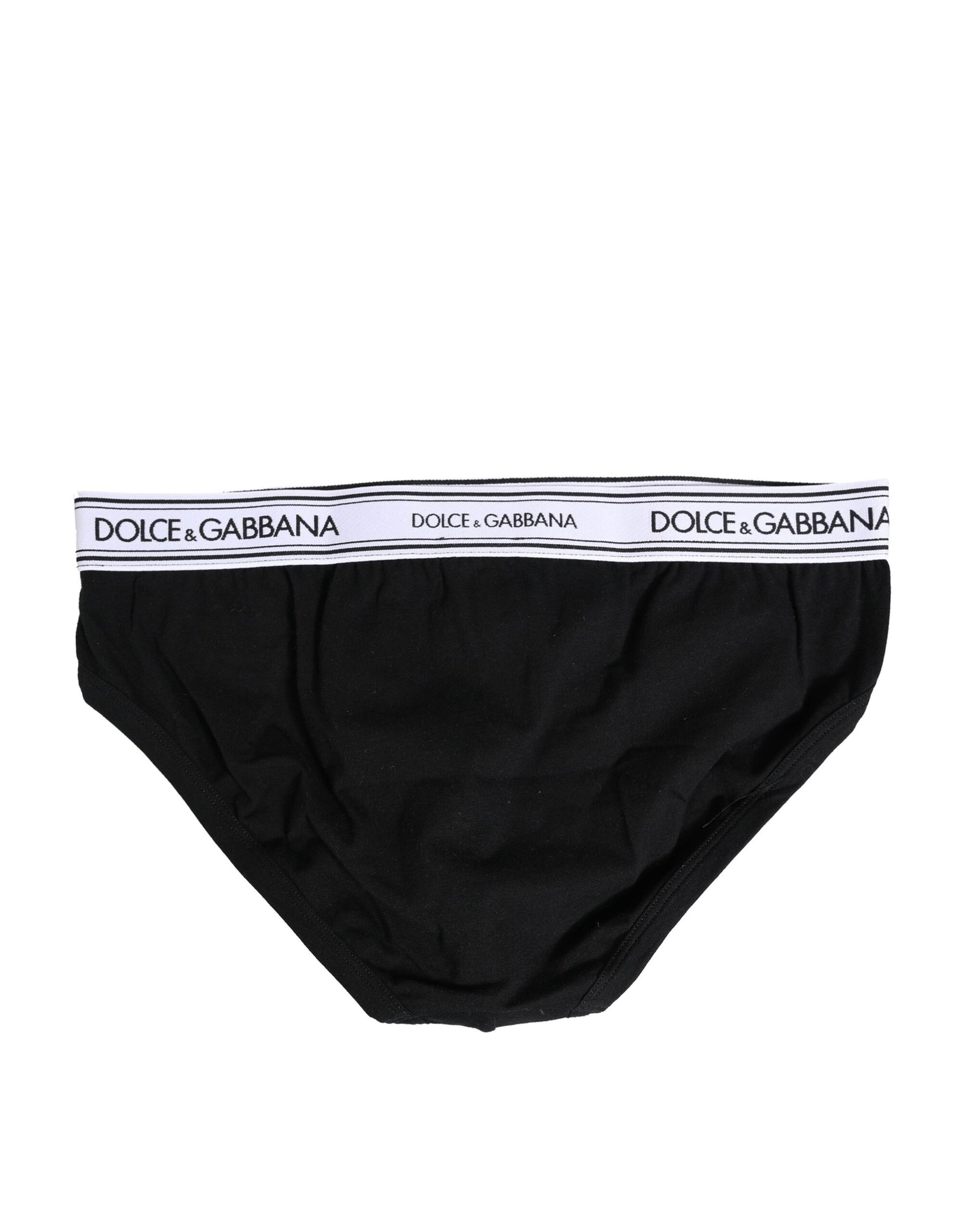 Black Cotton Stretch Regular Brief Underwear