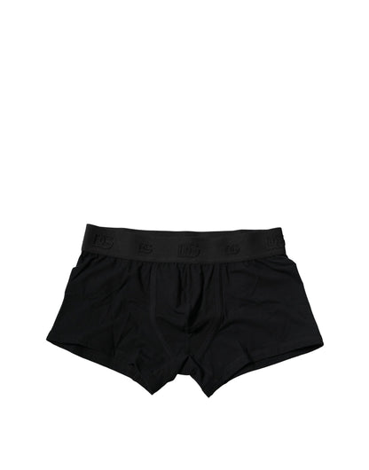Black Cotton Stretch Regular Boxer Underwear