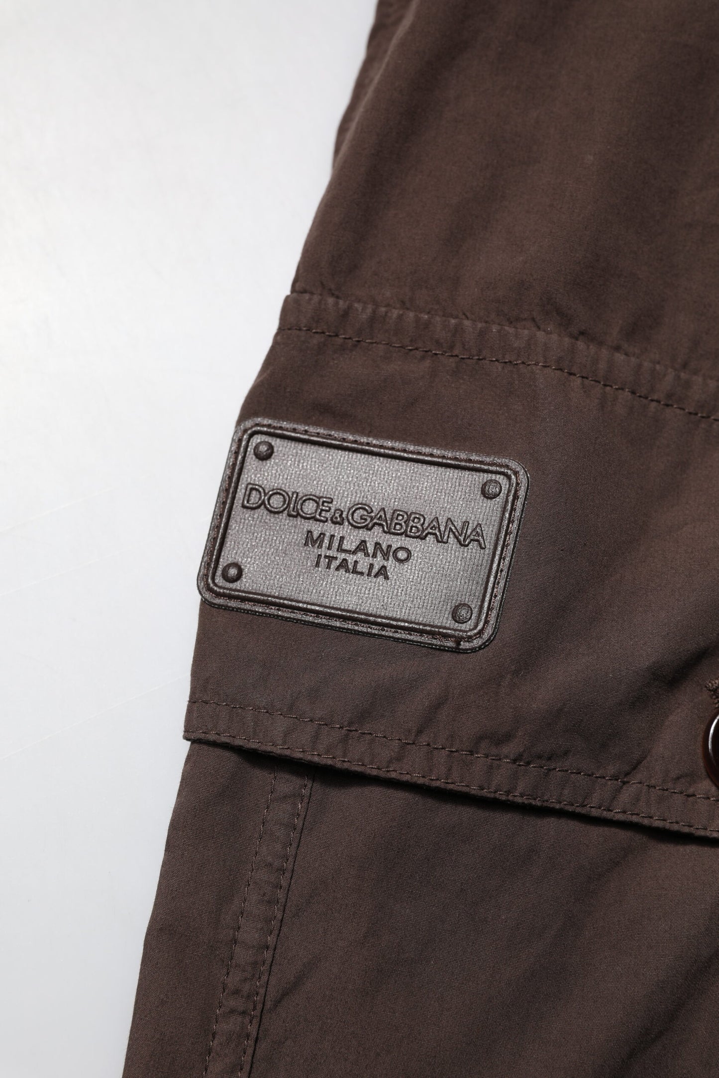 Brown Cotton Cargo Jogger Men Pants