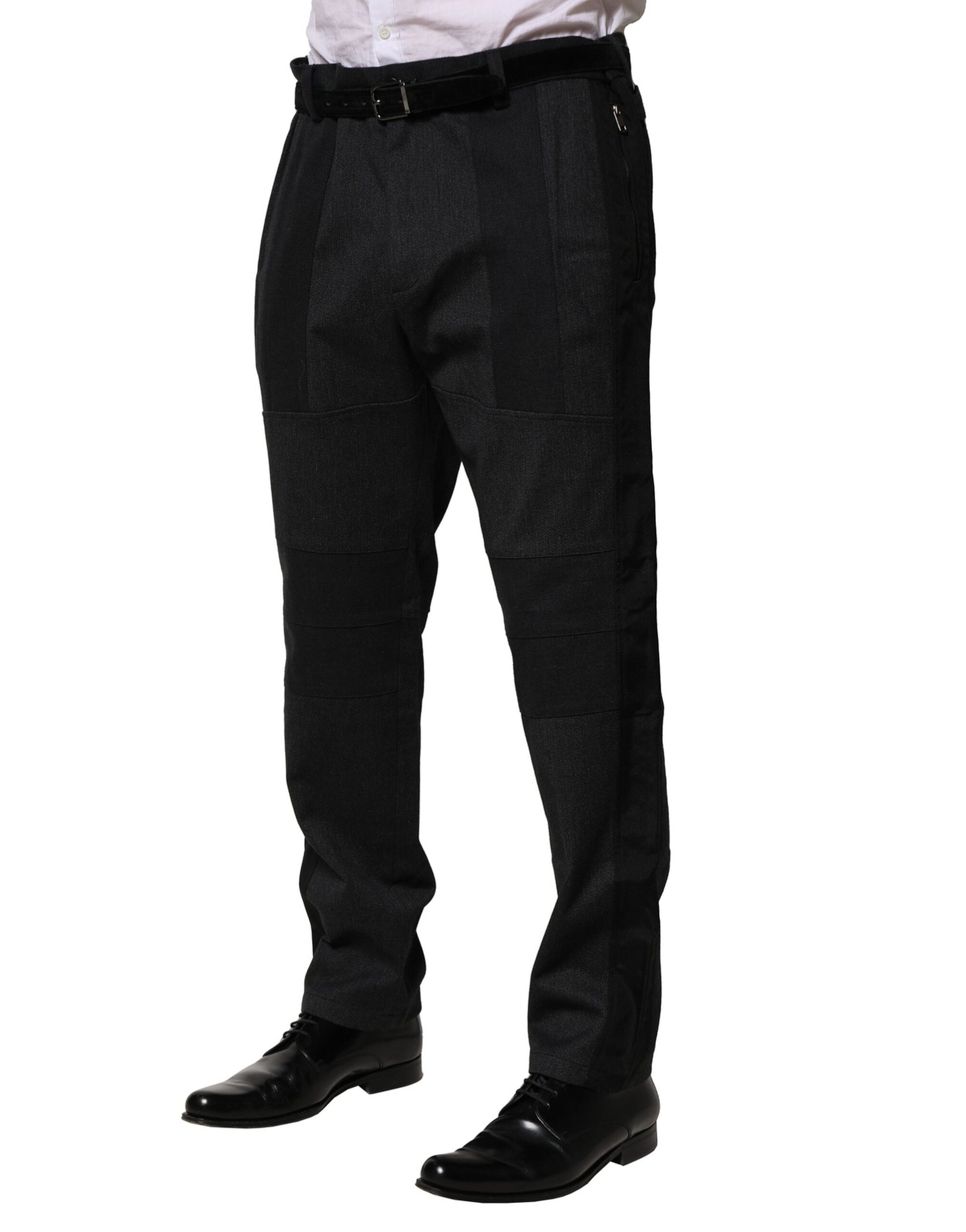 Black Cotton Dress Slim Formal Pants
