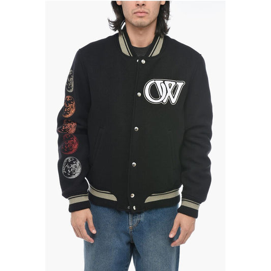 MOON Varsity Bomber with Patchwork