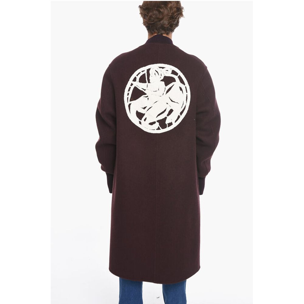 Embroidered SAGITTARIUS Wool Blend Coat