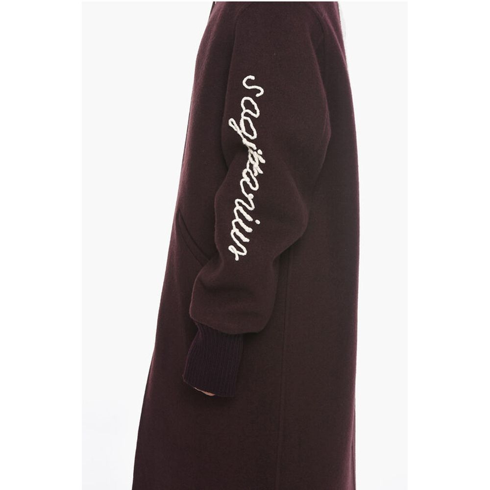 Embroidered SAGITTARIUS Wool Blend Coat
