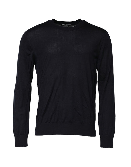 Black Long Sleeve CrewNeck Pullover Sweater