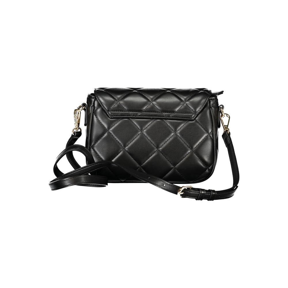 Black Polyethylene Women Shoulder Bag